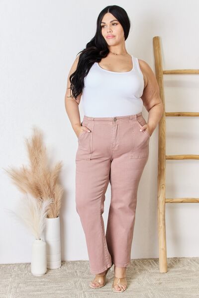 Mauve Ankle Flare Jeans