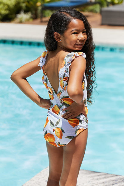 Kids One-Piece Swimsuit in Citrus Orange   *Mommy & Me*