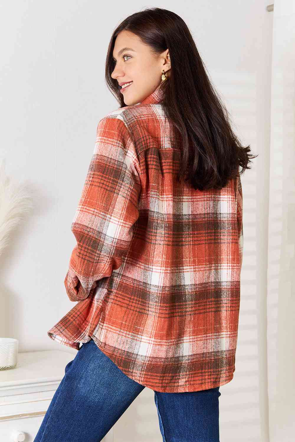 Rust Plaid Top