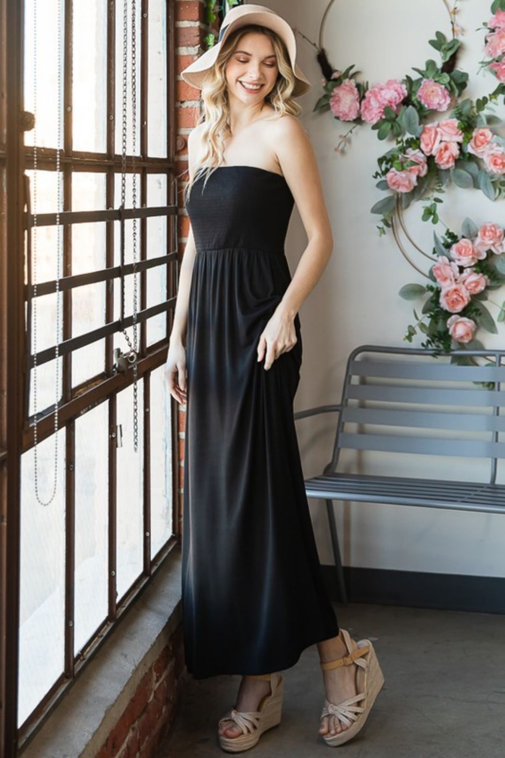 Strapless Maxi Dress in Black