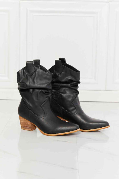 Scrunch Cowboy Boots in Black