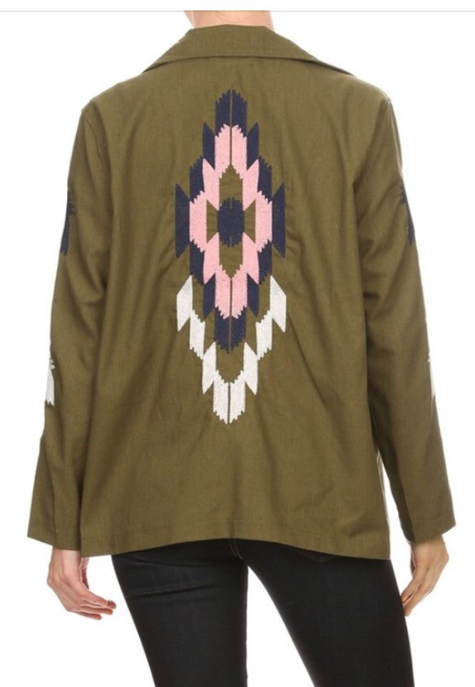 Drew Embroidered Shirt/Jacket - Amber Moon 