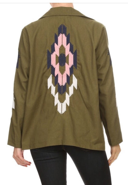 Drew Embroidered Shirt/Jacket - Amber Moon 