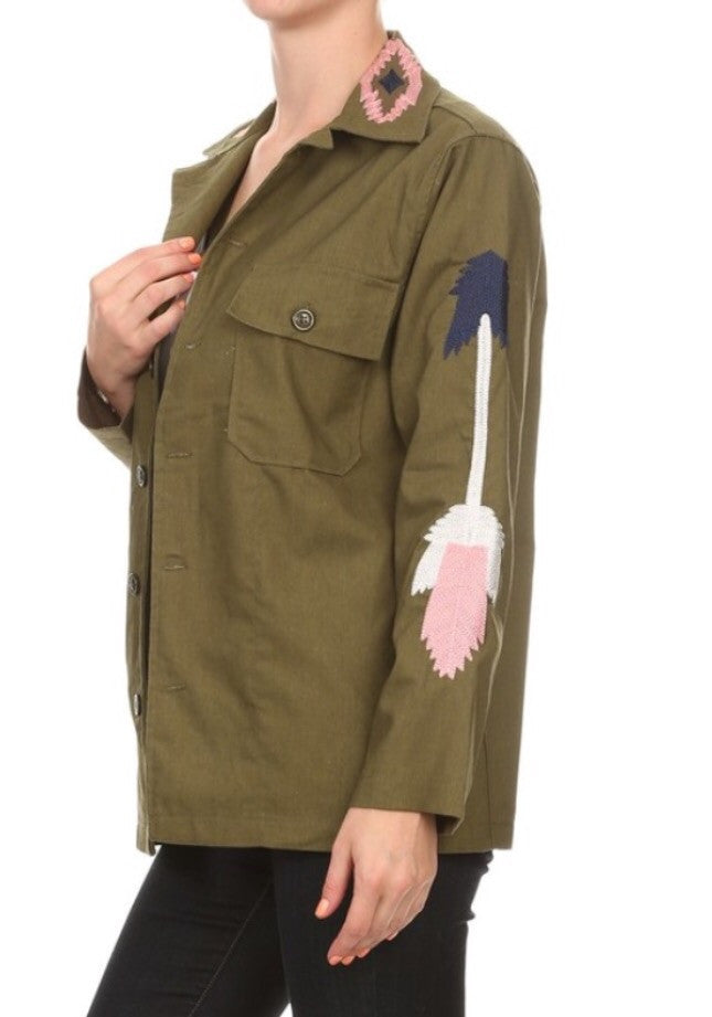 Drew Embroidered Shirt/Jacket - Amber Moon 