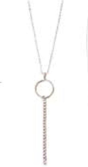 Keyhole Drop Necklace - Amber Moon 