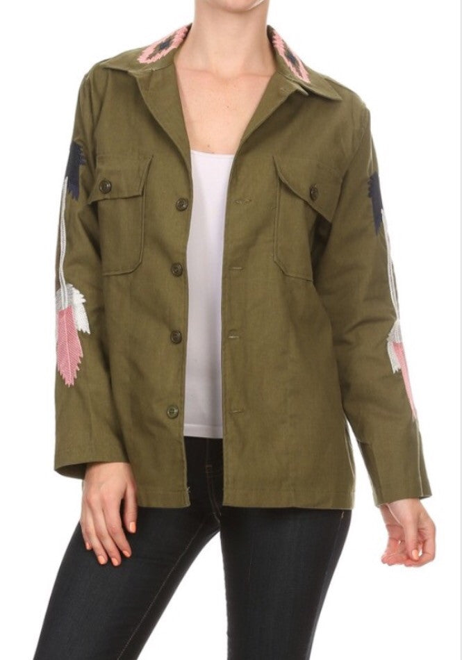 Drew Embroidered Shirt/Jacket - Amber Moon 