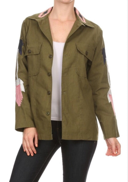 Drew Embroidered Shirt/Jacket - Amber Moon 