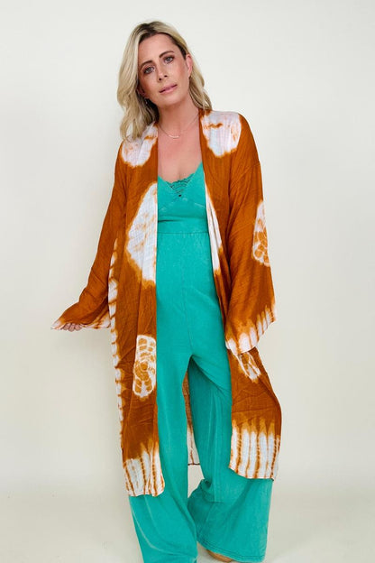 Rust Tie Dye Kimono