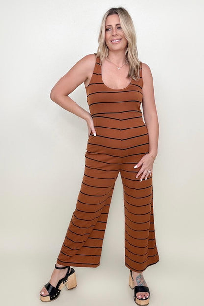 Rust Stripe Jumpsuit