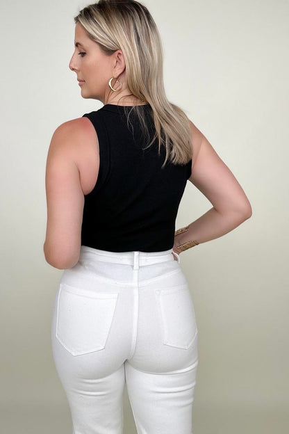 White Straight Jeans with Tummy Control