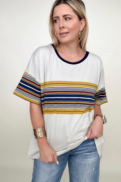 90's Stripe Contrast Tee