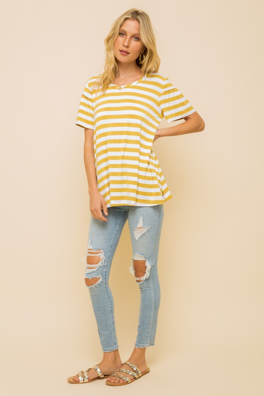 Mustard Striped Tee